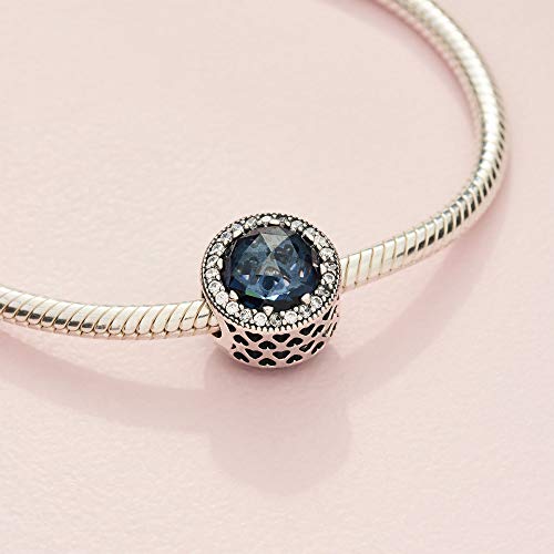 Pandora Sparkling Dark Blue Charm Bracelet Charm Moments Bracelets - Stunning Women's Jewelry - Gift for Women - Made with Sterling Silver & Cubic Zirconia4