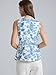 D-Sun Women Suit Vest Top Boat Neck Button Down Floral Waistcoat Sleeveless Going Out Business Fashion Gilet Blazer
