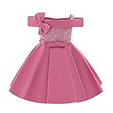 ☘【ELEGANTES DESIGN】Super schönes Blumenmächen kleid, Baby Prinzessin Partykleid. Ärmellos, Rundhalsausschnitt, Schmal geschnittenes Mesh Mieder mit verstecktem Reißverschluss hinten und weichem Futter für mehr Komfort. Vorne mit Perlen Schleife verziert. Dieser mehrschichtige Rock aus 2 Schichten Tüll, 1 Schicht Blumenspitze, 1 Schicht mercerisiertem, 1 Schicht weichem Baumwollfutter und 1 Schicht Netz am innersten Stoff sorgt für einen volleren Look