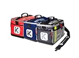 KitBrix 3 Kit Bag Bundle - Gray, Red & Navy - Swimming, Cycling, Triathlon, Soccer, Gym, MMA, Runnin