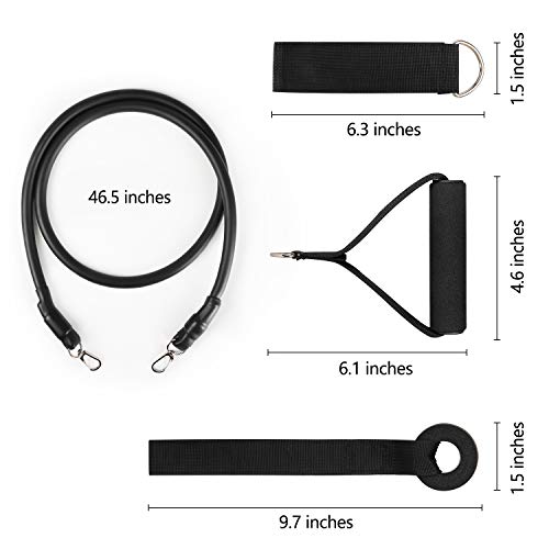 Mokani Resistance Bands Set (11pcs), Exercise Bands with Door Anchor & Handles, Home Gym Equipment Men Women Legs Ankle for Resistance Training,Home Workouts,Fitness