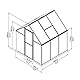 Palram Canopia by Gewächshaus klein Mythos 6x6 Treibhaus 186x185cm Aluminium Silber Tomatenhaus Polycarbonatplatten UV-beständig