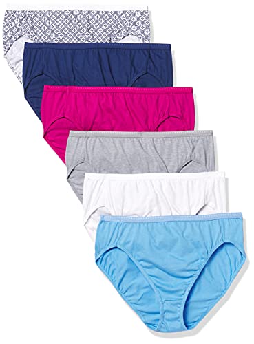 Hanes womens 6-pack Breathable Cotton Hi-cut Panty Briefs (pack of 6)