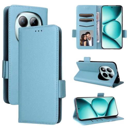 Étui portefeuille Xiaomi Redmi Note 14 5G protection clapet bleu
