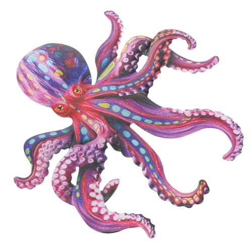 VALICLUD Decorativo de Hierro para Pared Color Púrpura Escultura Colgante de Arte Mural para Decoración Exterior de Jardín Patio y Terraza Adorno Metálico Resistente y Colorido