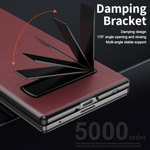 Étui Galaxy Z Fold 7 en cuir avec support de visionnage pour le bureau - 5