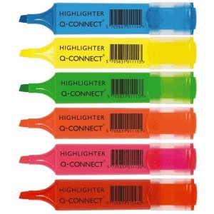 Qconnect Highlighters Assorted Pack Of 6
