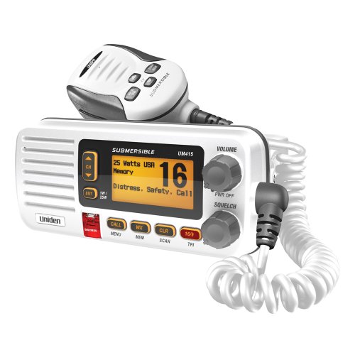 Uniden Um415 Advanced Fixed Mount VHF Marine Radio DSC, 1 Watt/25 Watt transmit Power, Ultra Compact Rugged Construction and JIS7 Submersible, (New replacement model, Replaced by Uniden UM435)