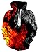 Produktbild TUONROAD Hoodie Männer Flamme Hoodie 3D Druck Kapuzenpullover Langarm Tops Leichte Sweatshirts Mit Taschen S/M