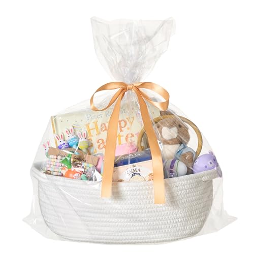 Image of 4 Packs Small Gift Baskets, Empty Woven Baskets for Baby Shower