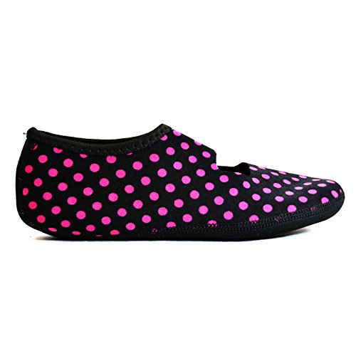 Image of Nufoot Women's Mary Janes Best Foldable & Flexible Flats, Travel & Exercise, Dance, Yoga Socks, Indoor Shoes, Slippers