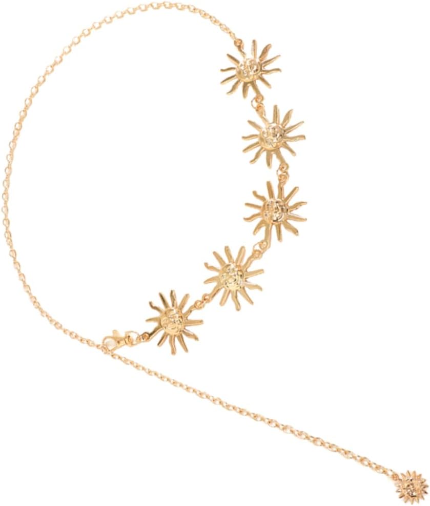 Baluue Metal Sun Waist Chain for Women Durable Belly Waist Belt Jewelry Stylish and Versatile Body Baluue Metal Sun Waist Chain for Women Durable Belly Waist Belt Jewelry Stylish and Versatile Body