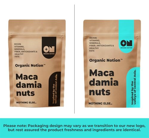 Image of Organic Notion Macadamia Nuts 200g | Grade A++,Guilt-Free Snacking, Rich in Healthy Fats & Antioxidants | Crunchy & Creamy Texture | Resealable Pouch(Kernels)