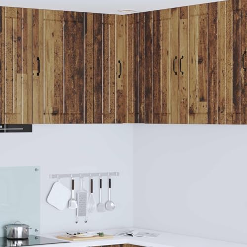 Teenpull Old Wood Engineered Wood Kitchen Storage Cabinet, Modern Pantry Buffet Sideboard, Durable 57x57x80 cm Unit for Organized Home & Dining Room, Clutter-Free Living