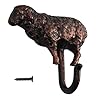 Coat hook hat hook vintage wrought iron wall mounted screws included wall hook sheep  urban country home decor