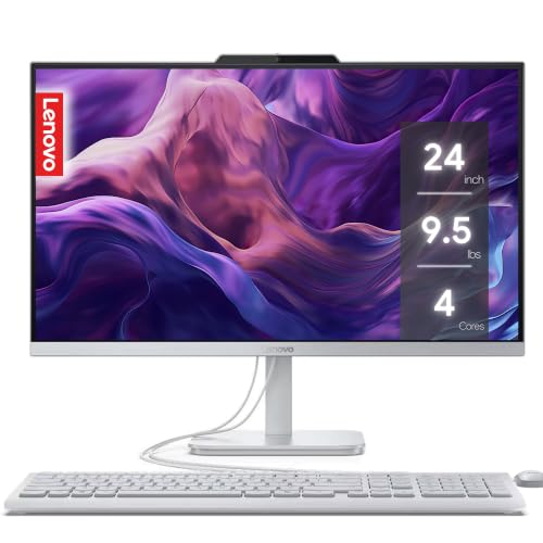 Lenovo IdeaCentre Everyday Tasks 24' Full HD All-in-One Desktop Computer • Office 365 for Web • Intel 4-Cores • 256GB SSD • 8GB RAM • KB and Mouse • Windows 11