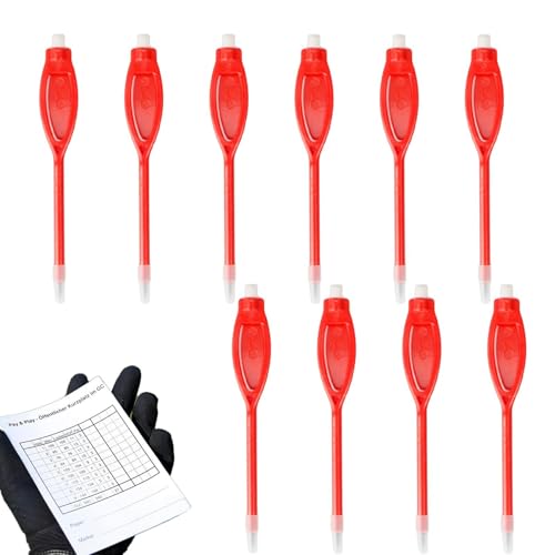 ゴルフ スコアリング ペンシル - 10 個のゴルフ マーカー ペン鉛筆, スコアカード リードスコアリング ゴルファー用アクセサリー スコア記録ツール ゴルフペン