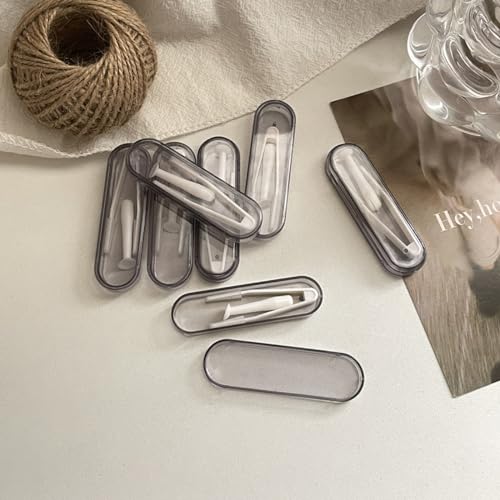 Portable Contact Lens Stick Tool Case Set, Contact Lenses Remover and Insertion Tool (Inserter/Remover+Tweezer with Soft Tip), (Clear Purple)