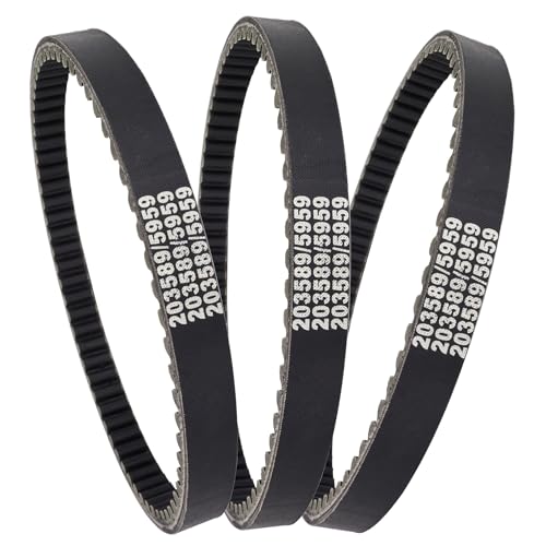 Image of 30 Series Go Kart Drive Belt KT196 Go Kart Torque Converter Drive Belt Replacement for Manco 5959, Comet 203589, Murray 12-8487(3Pcs)