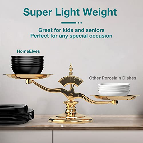 Black Dinnerware Set, Homeelves Square 18-Pcs Kitchen Opal Dishes Set Service For 6, Lightweight Glass Plates And Bowls Set, Break And Chip Resistant, Safety For Microwave & Dishwasher #TOP2