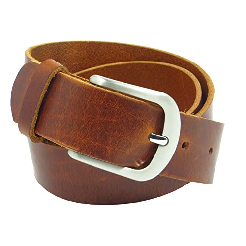 Chrissys-in Ledergürtel cognac braun aus Rindsleder 4 cm breit aus eigener Fertigung (95)