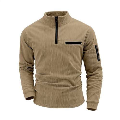Sweat-shirt homme rouge au toucher doux exceptionnel avec col zippé