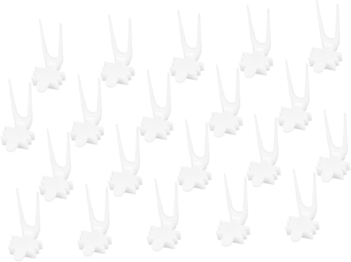 LIOOBO 20pcs Bird Fruit Holder Forks Small Vegetable Food Skewers for Parrots Pet Cage Accessories Reusable Foraging Treat Tool