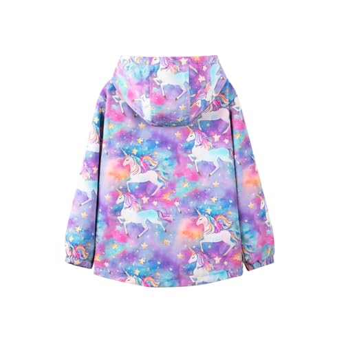 Image of WELAKEN Fleece lined Jackets with Water-Resistance Frabic for Kid's & Toddler II Girl's Rain Jacket & coats