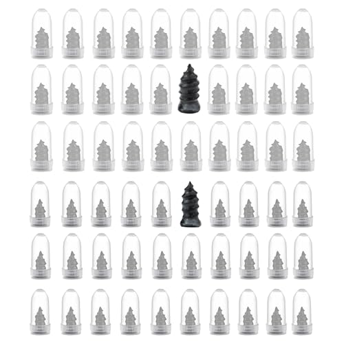 EKUWU 60 PCS Tire Repair Rubber Nail, Vacuum Tire Repair Kit Spiral Rubber Screws, Screw Plug Quick Self Service Tool Strong Seal for Car, Truck, Motorcycle, Tractor (Black)