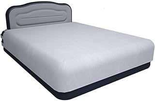YAWN AIR Deluxe Self-Inflating Airbed with Custom Fitted Sheet Included - King Size - Great Guest Bed, Camping Mattress - Built-in Pump & Headboard - Available in UK Single, Double & King