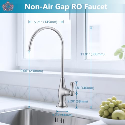 Image of Sink Water Filter Faucet, Stainless Steel, Brushed Nickel