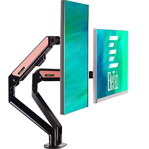 EleTab Dual Arm Monitor Stand - Height Adjustable Desk Monitor Mount Fits for Computer Screens 17 to 32 inches - Each Arm Holds up to 19.8 lbs, Pink EleTab Dual Arm Monitor Stand - Height Adjustable Desk Monitor Mount Fits for Computer Screens 17 to 32 inches - Each Arm Holds up to 19.8 lbs, Pink