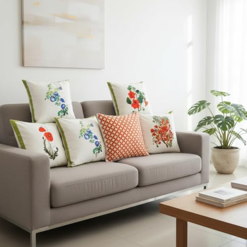 Image of Blooming Garden Cushion Covers, 5 Pieces