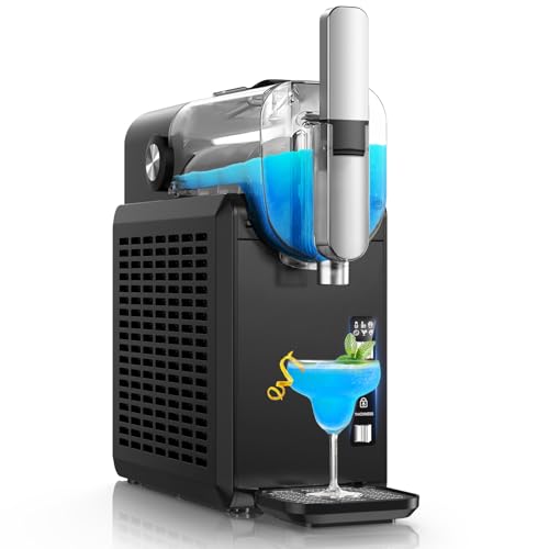 Slushie Machine, 15-Minute Professional Slushy Machine for Home, Frozen Drink Maker No Ice Needed, LED Display, One-Touch Reservation, Self-Clean, 5 Presets for Frozen Margaritas Frappés and More