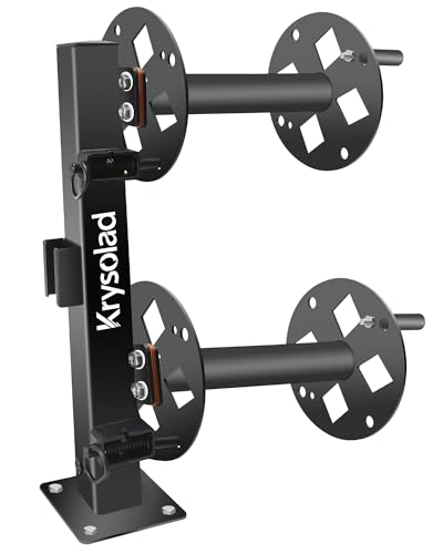 Heavy Duty Double Welding Cable Lead Reel with Silicone Insulating Pad, 10' Lockable Welding Lead...