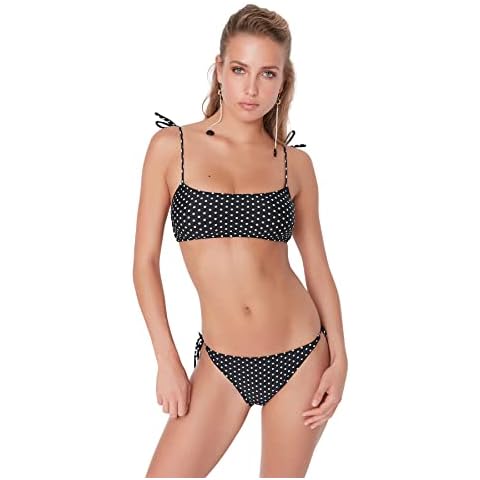 Trendyol Bikini Detallado de Lunares Negro Cover