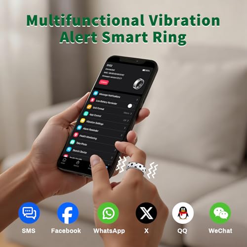 Image of Soccer Pattern Smart Ring for Men Women, Fitness Tracker Ring- HR, SpO2, Sleep Monitor Step Calorie Distance, Vibration, Waterproof Fitness Ring, Soccer Gifts for Soccer Fan-No APP Fee (10#)