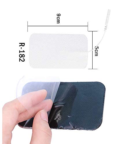 Image of AGAM Digital Therapy Machine Electrodes Reusable TENS Unit Pads - Rectangle Shaped Electrodes Replacement Pads, Strong Stick Gel, Universal Compatibility for Muscle Relief & Pain Therapy (8-Pack)