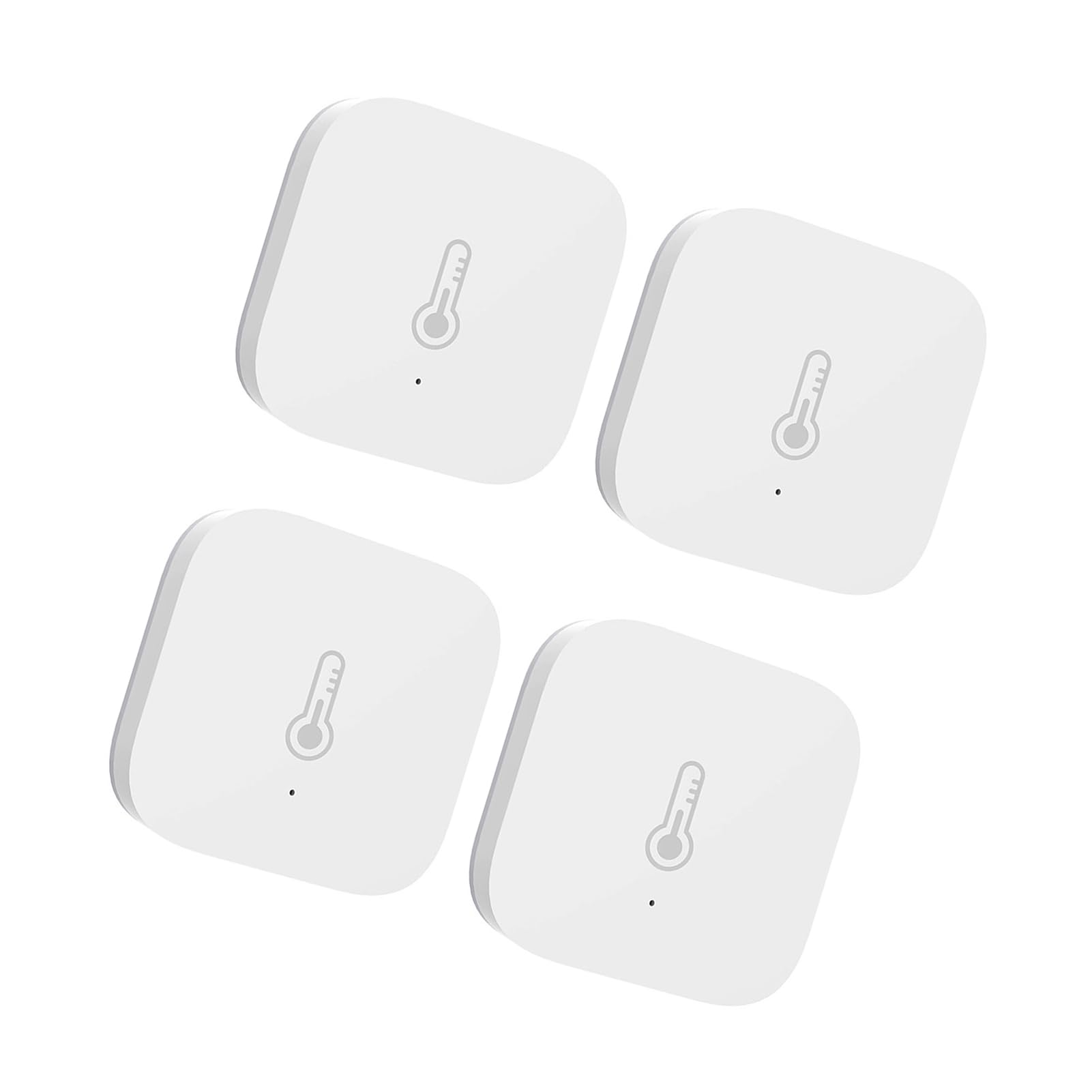Sensor de Temperatura y Humedad Monitoreo Preciso en Tiempo Real para Automatización del Hogar y Control Remoto, Juego de 4 para Dormitorio Armario (4)