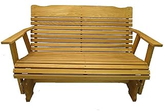 4 Foot Cedar Porch Glider, Stained Finish, Amish Crafted