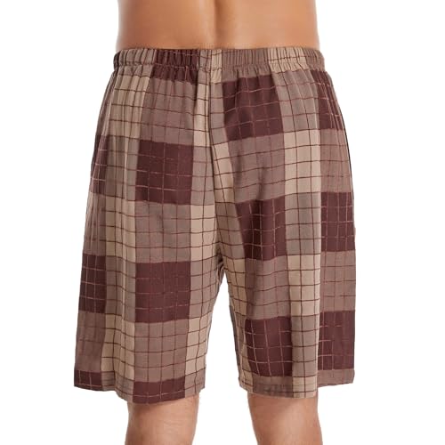 Men's Short Sleeve Pajama Set with Pockets 2-Piece Nightwear for Summer Lightweight Men's PJS4