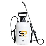 SPRAYPRO Pump Sprayer - 1 Gallon Garden Spray Bottle for Plants, Heavy Duty Bottles with 50' Hose, Lawn Weed Gardening, Water Manual Pressure Mister, sprayers for Cleaning and car