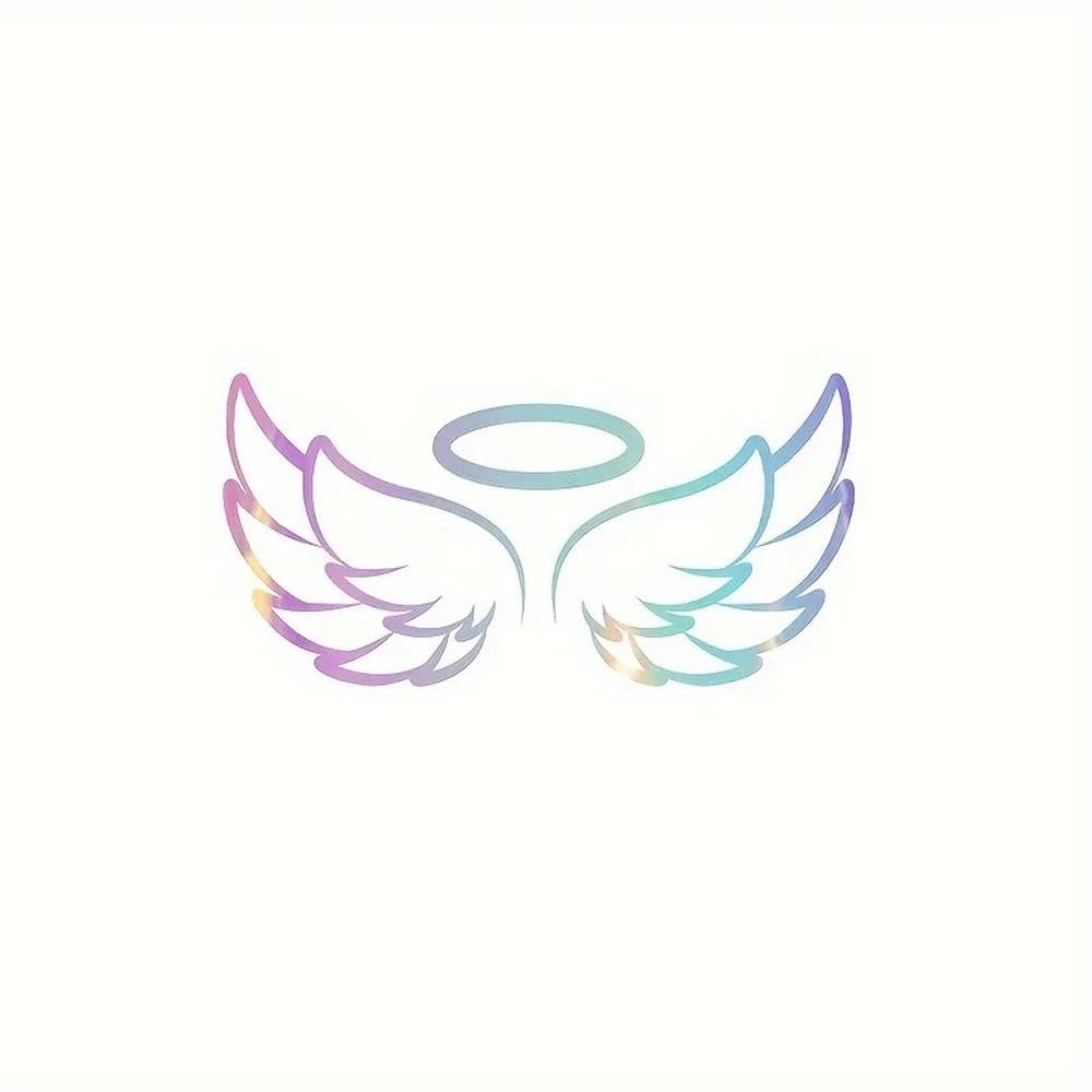 Guardian Angel Wings Vinyl Stickers Car Truck Van Window Wall Cup Laptop Decal Car Decal(Laser)
