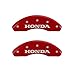 MGP Caliper Covers 20003FINSRD Red Powder Coat Finish "Honda/Insight " Engraved Caliper Cover with Silver Characters, Set of 2