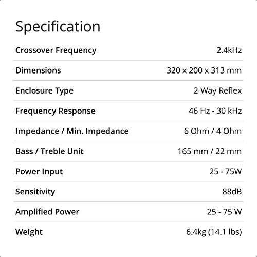 Q Acoustics 3030I Bookshelf Speakers Pair English Walnut - 2-Way Reflex Enclosure Type, 6.5" Bass Driver, 0.9" Tweeter - Stereo Speakers/Passive Speakers For Home Theater Sound System #TOP6