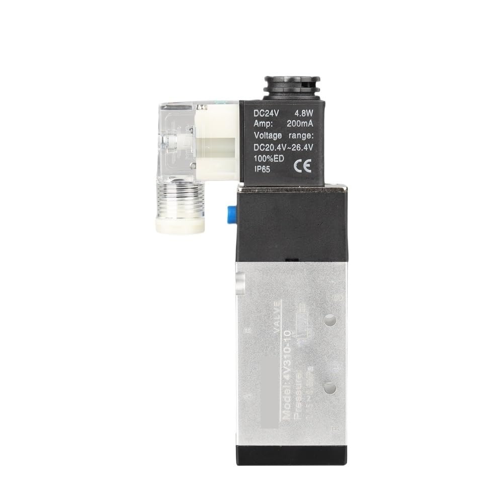 Pneumatic Electric Solenoid Valve Control Air Gas Magnetic Valve 12V 24V 220V Coil Volt 4mm-12mm Hose Fittings 4V310-10(12MM,DC12V)