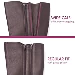 Hawkwell Women's Wide Calf Knee High Double Zipper Riding Boots