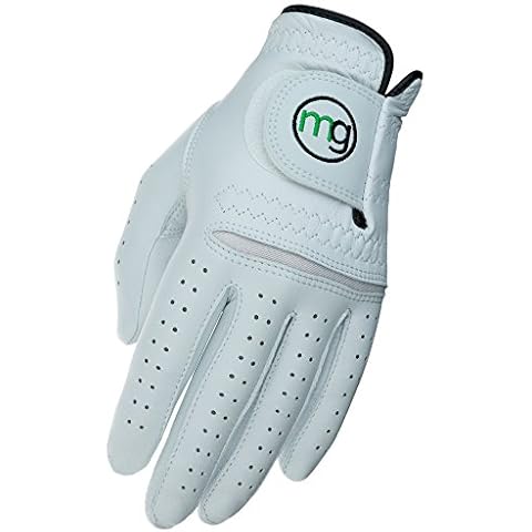 MG Golf Glove Mens Left (RH Golfer) DynaGrip Elite All-Cabretta Leather (Medium-Large Regular Size) Cover