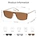 SOJOS Trendy Y2k Polarized Sunglasses for Women Men Metal Frame UV400 Designer Shades SJ1228, Gold/Brown