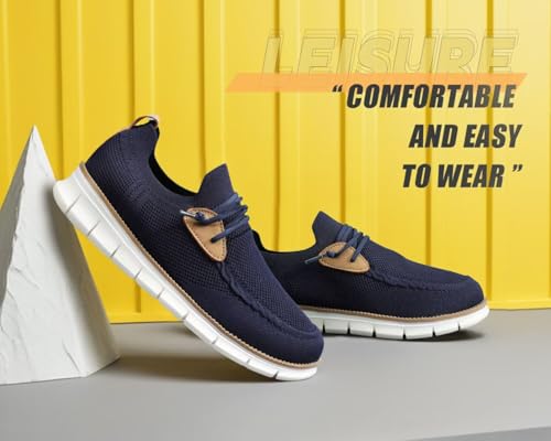 Image of Men's Walking Boat Shoes Slip On Casual Loafers Non Slip Comfortable Lightweight Work Driving Shoes